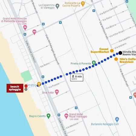 Pensjonat Versilia Mia - At 8min By Walk! New Rooms! Air Condition! Viareggio